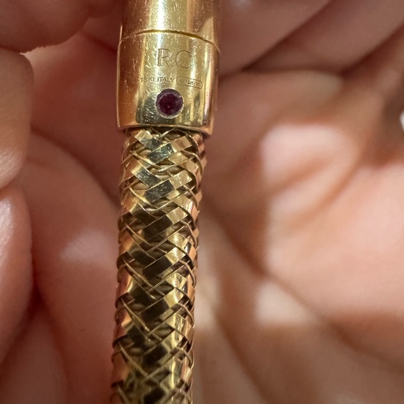 Stunning Roberto Coin 18k YG Primavera Interlocking diamond Necklace 16inch - Picture 8 of 13